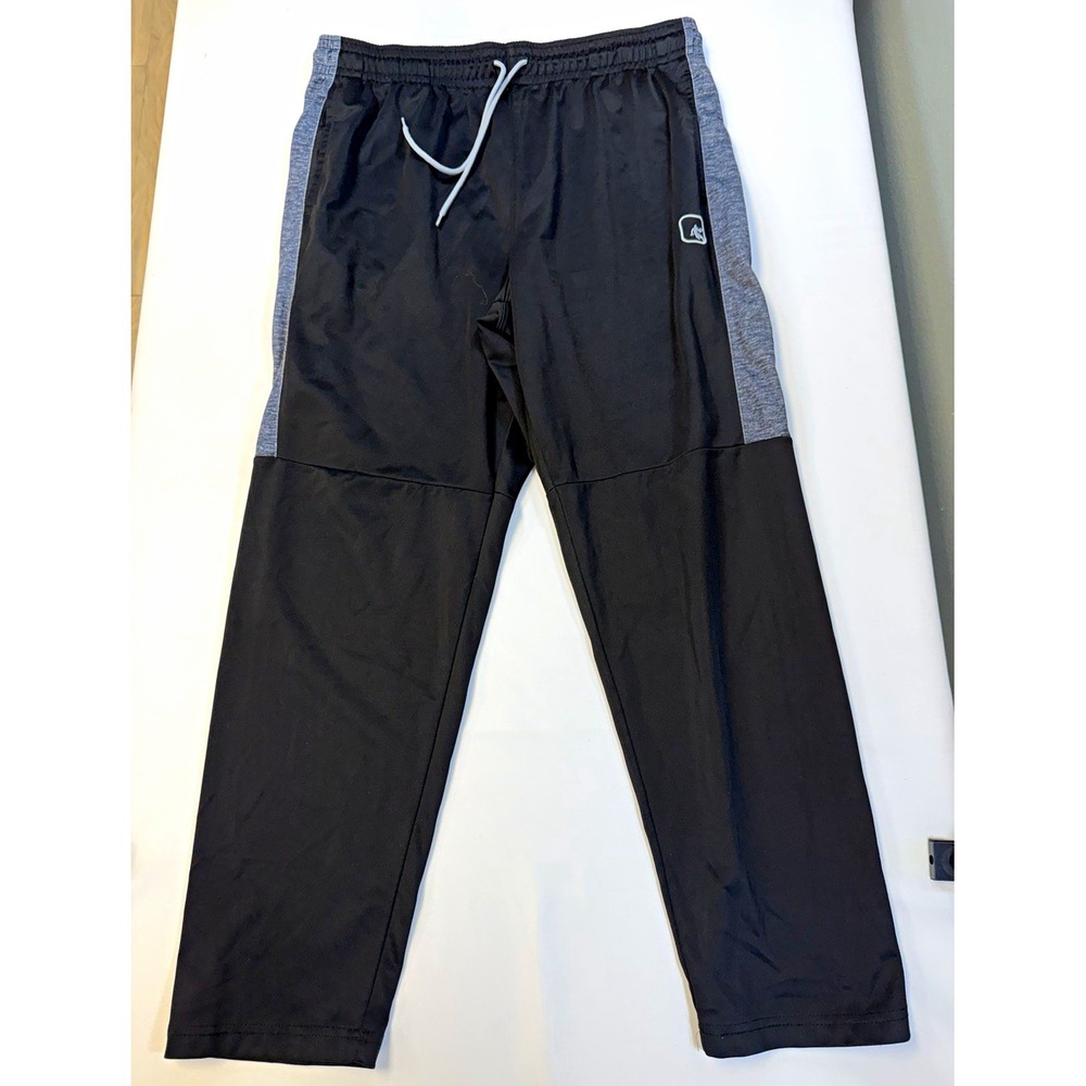 AND1 Mens XL Black Gray Colorblock Track Pants Drawstring ANM18BZ503